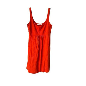 Susana Monaco Womens Scoop Neck Sleeveless‎ dress orange Red Large
